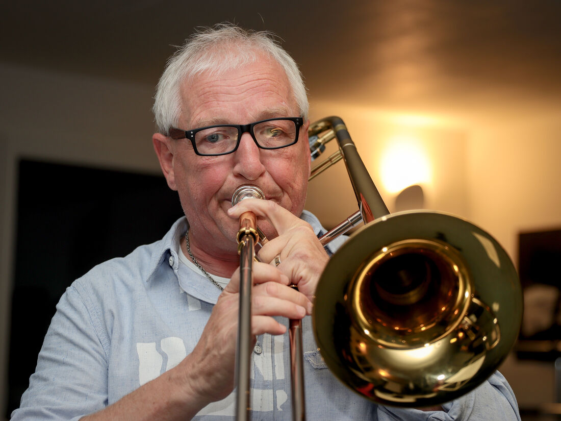 Hans-Peter Brunner mit Posaune